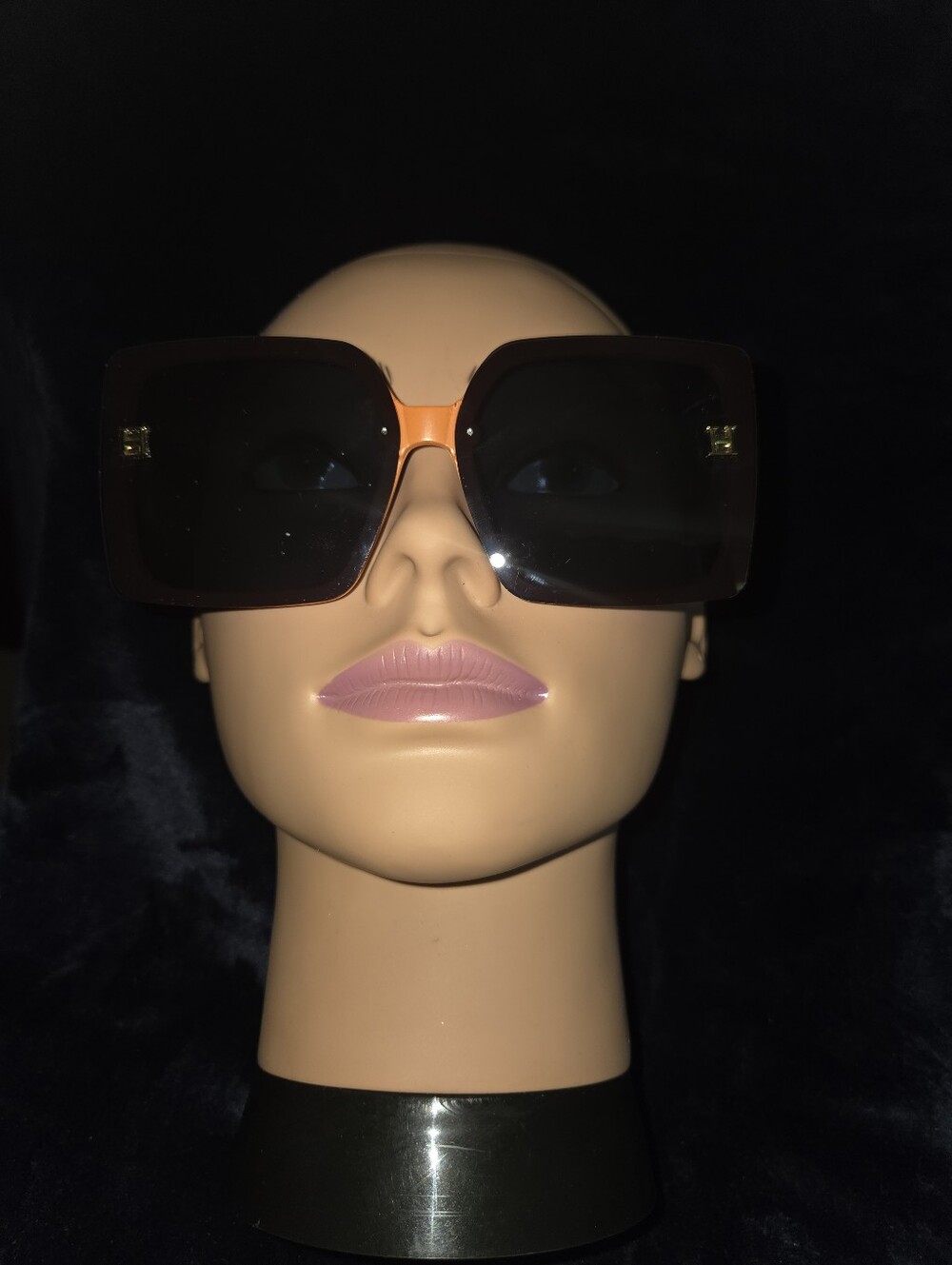 Oversized Square Orange Gradient Sunglasses for Women